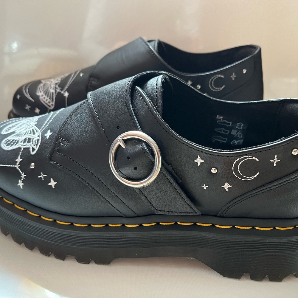DR. MARTENS Monk Celestial Moth Platform Shoes Unisex Size Men 10/Woman 11 - Picture 5 of 11